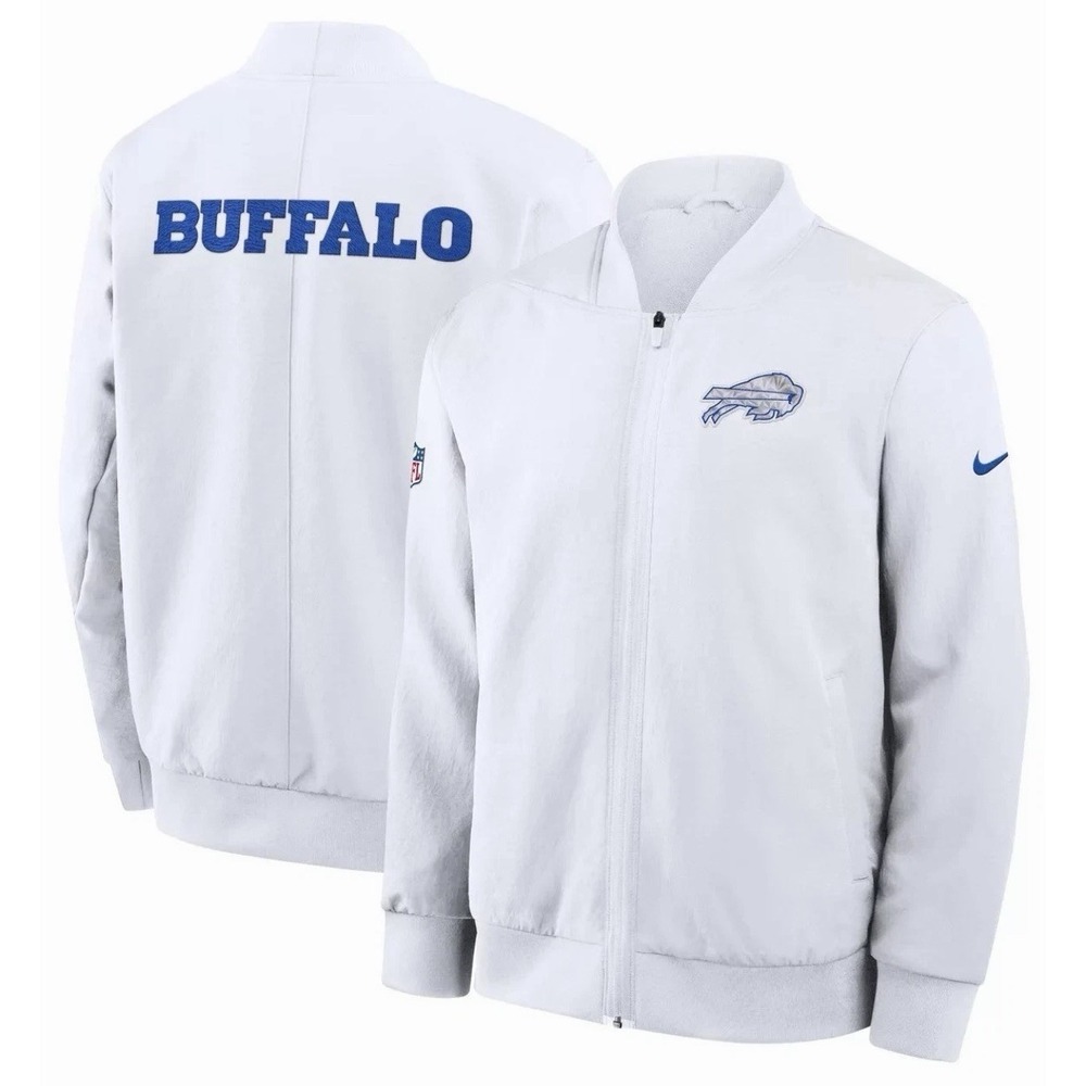 Buffalo Bills Nike 2025 Rivalries Sideline Bomber Jacket Cold Front Full‎ Zip XL